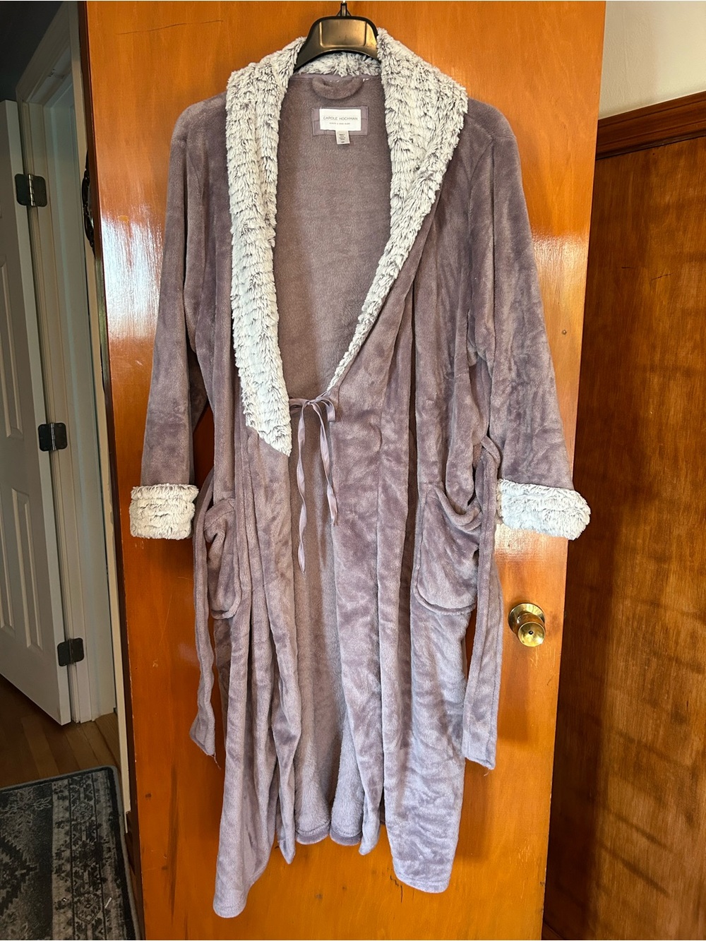 Plus Size Carole Hochman Plush Shawl Collar Robe